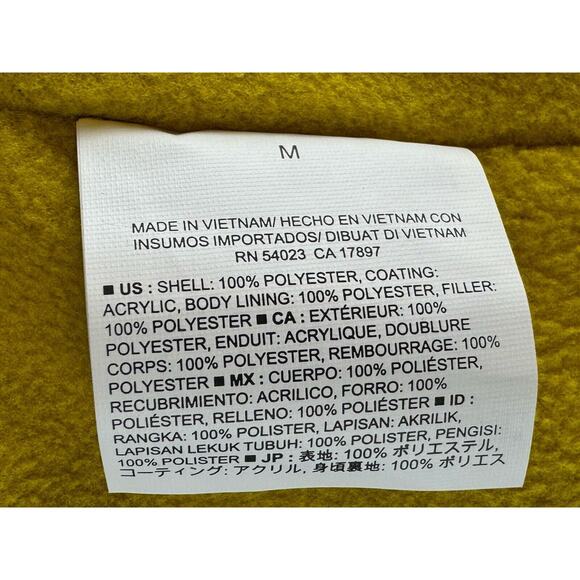 Old Navy Canvas Puffer Vest, Yellow M cold weather gorpcore 64-03 NWT - Picture 9 of 16